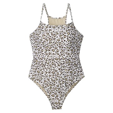 韓國 emis BACK HOLE SWIMSUIT 鏤空背心連身泳衣 象牙白IVORY