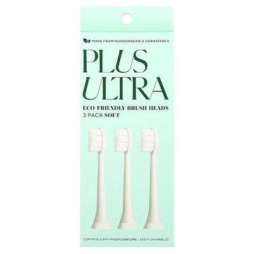 Plus Ultra, 環保刷頭，柔軟，3 包