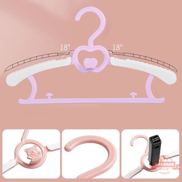 衣架曬小孩家用多功能衣掛鉤衣撐防滑晾衣服架子跨境