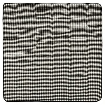 Truly House 大尺寸絕美加厚野餐墊 PRO款  黑色小格  200 x 200cm