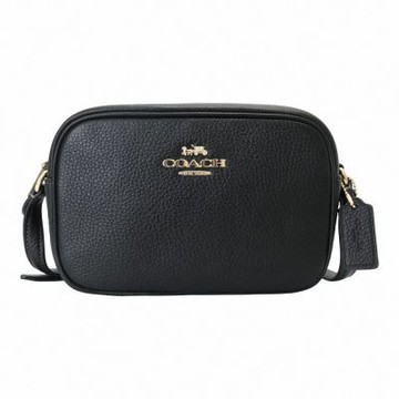 COACH JAMIE 荔枝紋皮革斜背mini 相機包(黑)