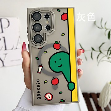 膚感磨砂手機殼 蘋果恐龍 磁吸保護殼 適用三星Galaxy A56 A36 A26 A55 A54 A16 S25防摔殼