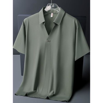 FHLE冰絲polo衫男夏季高彈力短袖t恤休閑商務襯衫領大碼半袖涼感