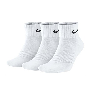 Nike Lightweight Socks Logo 薄底 白底黑勾 運動過踝襪 襪子 三雙一組 男女款 SX4706-101 [台灣現貨]