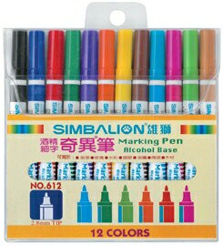 雄獅 奇異筆 1.0mm 12色 /組 NO.612【APP滿額下單4%點數(單一帳號最高1500點)】5/31止