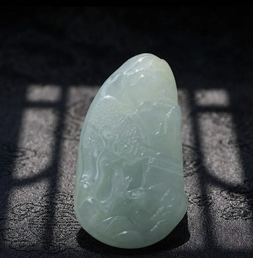 冰種翡翠山水牌 | 天然緬甸A貨翡翠 | 送禮