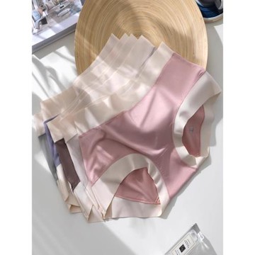 60S莫代爾內褲女中腰大碼抗菌襠少女無痕布丁面膜褲無痕透氣胖mm