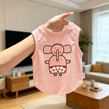 💕在臺出貨🔥寵物狗狗衣服春夏超萌軟乎乎粉嘟嘟大象薄款背心中型犬柯基法鬥