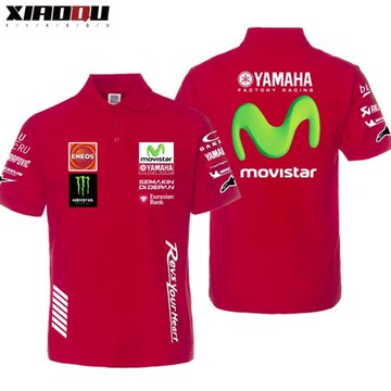 MOTO摩托車賽事Yamaha雅馬哈騎行短袖POLO衫純棉保羅GPt恤百搭潮