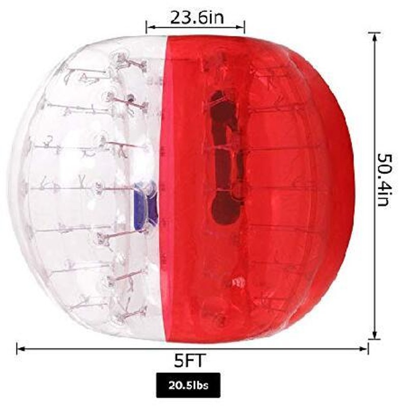 Hurbo 空気注入式バンパーボール バブルサッカーボール 巨大な人間の