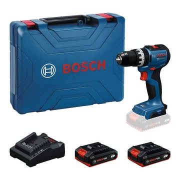 BOSCH 18V鋰電免碳刷震動電鑽起子機 PRO GSB18V-52 (2.0Ah*2)