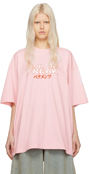 VETEMENTS 粉色 Anime Freak T 恤