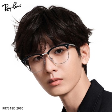 RAY BAN 光學眼鏡(黑配銀色)RB7318D