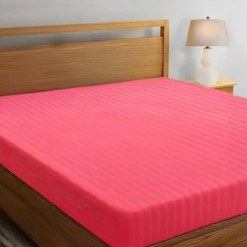 A-nice 雅妮詩 精梳純棉床包 60支棉 300針  雙人  緹花紅