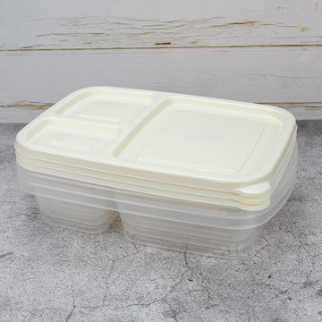 聯府青松三分格餐盤微波便當盒0.89L三入組GLB890