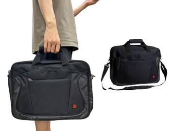 ~雪黛屋~eeBag 公事包中容量可A4資料夾14吋電腦二主袋+外袋共五層HEB0335