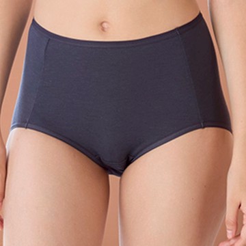 華歌爾-健康內褲-抑菌肌蜜 M-3L中高腰三角褲(灰夜藍) NSC046NN