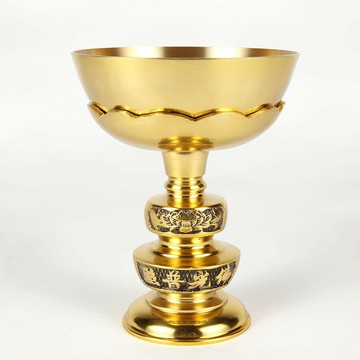 純銅酥油蠟燭燈座燈架液體酥油燈長明燈供佛燈蓮花燭臺燈擺件包郵