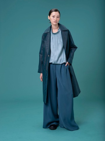 UUIN_藏藍雙褶西褲