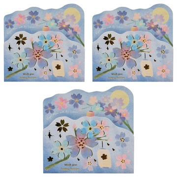 德德小品集 櫻樹下的祝福萬用卡  夜櫻舞曲  3組