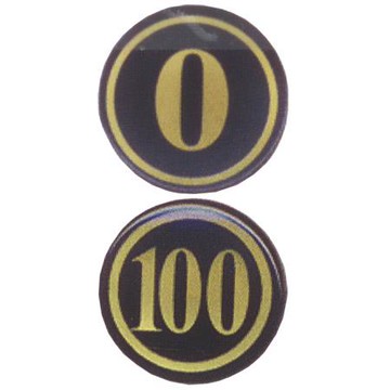 WIP 燙金號碼牌(大)/NO.250/直徑5cm