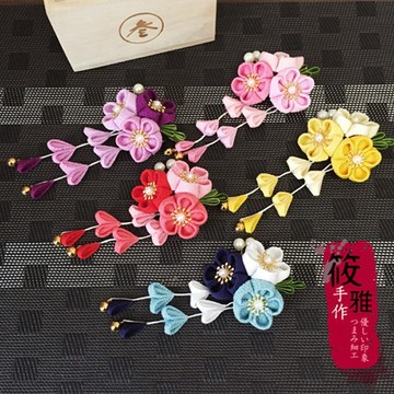 筱雅衣舖日本髮飾和風頭飾日式布花獨家手工和風髮飾 浴衣和服造型頭飾【D119】