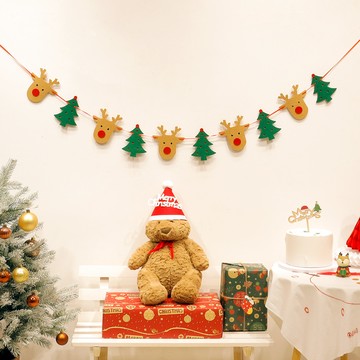 聖誕佈置旗-麋鹿、聖誕樹拉旗-SCX-11050-027