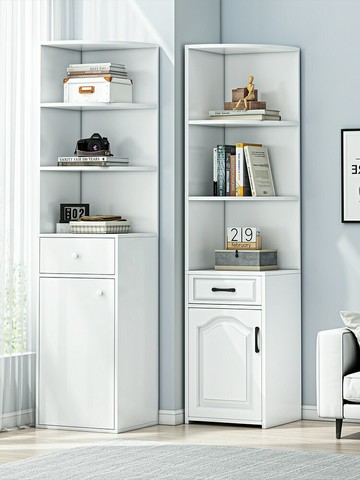 角柜轉角柜落地三角置物架臥室角落收納柜墻邊柜客廳墻角架子書架/櫃子/書櫃/儲物櫃/收納櫃/置物櫃/落地櫃/轉角櫃/三角櫃/墻角櫃/靠墻櫃