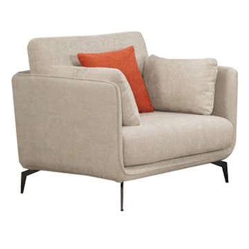 文創集 林德亞麻色透氣棉麻布單人座沙發椅-103x89x66cm免組