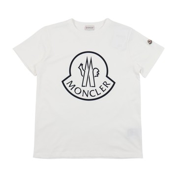 Moncler Enfant Kids 白色 logo 短袖 T - Shirt