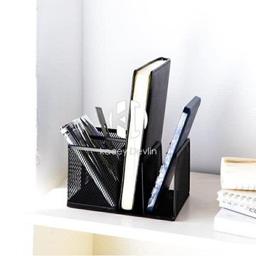 書立 筆筒金屬網格創意桌面收納【聚物優品】