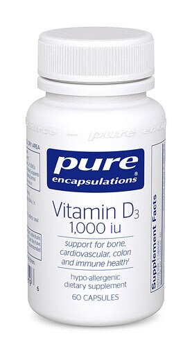 Pure Encapsulations Vitamin D3 1000 IU - 60 Capsules
