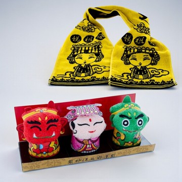 新年開運平安套組｜天上聖母媽祖提花運動毛巾＋造型毛巾3入｜台灣興隆毛巾製