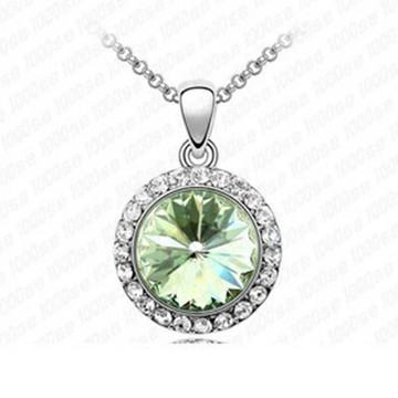 現貨+預購 925純銀項鍊水晶吊墜-鑲鑽高貴氣質菱形切面母親節情人節生日禮物女飾品銀飾4色73aj147【獨家進口】【米蘭精品】