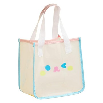 透明收納袋 PVC材質  小(22 x 21.5 x 16.8cm)  害羞笑臉