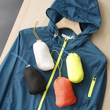 長鳳洲戶外可收納多功能戶外防水防曬夏輕薄透氣連帽皮膚衣夾克男