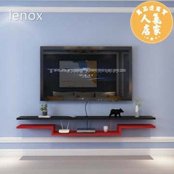 壁掛電視櫃 懸景空電視櫃壁掛式牆電視櫃懸掛客廳機頂盒上架影背視牆超010窄