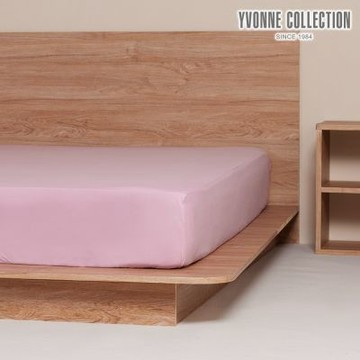 YVONNE COLLECTION 純棉素面單人床包-丁香粉