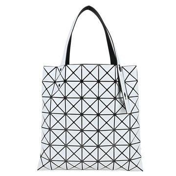 ISSEY MIYAKE 三宅一生 BAOBAO 7x7亮面手提包-白