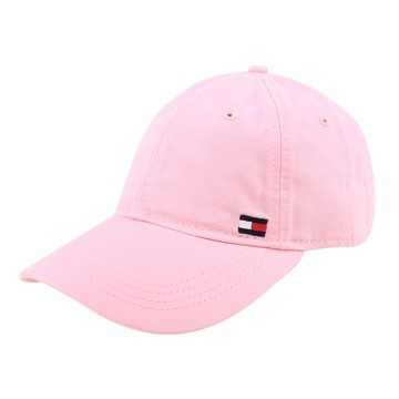 TOMMY HILFIGER-白繡線英文字母小旗標棒球帽（嫩粉）_廠商直送