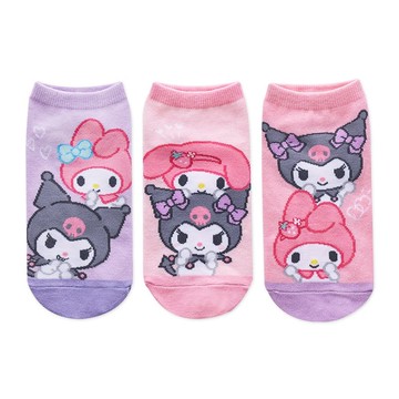 【ONEDER旺達】三麗鷗酷洛米&美樂蒂直版襪 台灣製童襪 親子襪