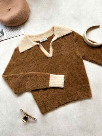 AMERICA, Polo領針織上衣