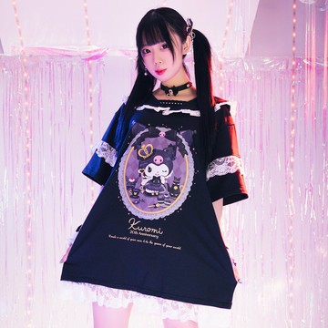 原創三麗鷗SANRIO授權酷洛米20周年紀念荷葉邊短袖水手服JJ5091