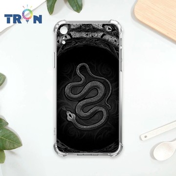 TRON IPhone XR 黑白蛇圖騰 四角防摔 軟殼 手機殼