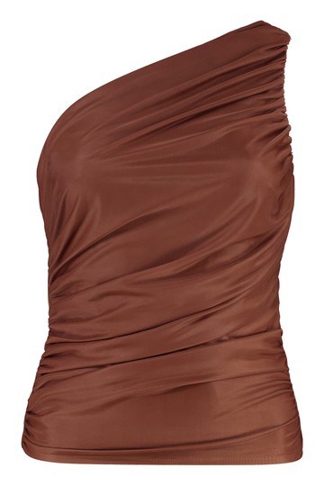 Pinko Cormorano One-Shoulder Top