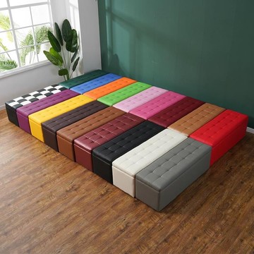 收納凳 服裝店沙發凳長方形多功能收納凳子儲物凳可坐家用換鞋凳試衣間凳