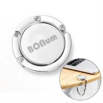 【BONum 博紐】鋅合金攜帶型可收納桌邊包包掛勾附收納袋(防盜 吊勾 桌邊掛勾 隨身掛勾 環型掛勾 包包掛勾 可移動掛鉤)