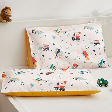 全棉兒童枕套30×50幼兒園寶寶小枕頭套100純棉嬰兒枕芯套一對裝