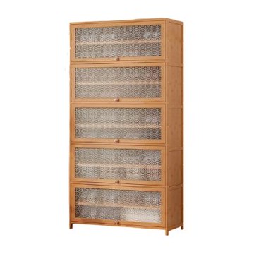 【匠俱】門口高山楠竹鞋櫃 60*32*140cm 大容量家用 防塵收納神器 室內入戶鞋架 陽台走廊樓道用
