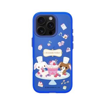 iPhone 16 Pro Clear 激光藍 - 三麗鷗-蜜糖邦尼 Sugarbunnies - 咖啡廳下午茶